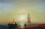 Ivan Aivazovsky  - Bilder Gemälde - Sunset at Sea