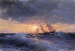 Ivan Aivazovsky  - Bilder Gemälde - Sunset at Sea