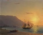Ivan Aivazovsky  - Bilder Gemälde - Sunset in Crimea