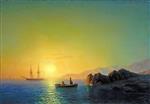 Ivan Aivazovsky  - Bilder Gemälde - Sunset in Crimea