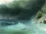 Ivan Aivazovsky  - Bilder Gemälde - Tempest off the Rocky Coast