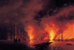 Ivan Aivazovsky  - Bilder Gemälde - The Battle of Sinop