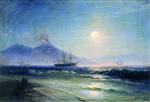 Ivan Aivazovsky  - Bilder Gemälde - The Bay of Naples at Night