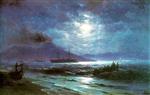 Ivan Aivazovsky  - Bilder Gemälde - The Bay of Naples by Moonlight
