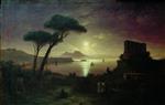 Ivan Aivazovsky  - Bilder Gemälde - The Bay of Naples on a Moonlit Night