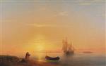 Ivan Aivazovsky  - Bilder Gemälde - The Coast of Dalmatia
