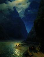 Ivan Aivazovsky  - Bilder Gemälde - The Daryala Gorge