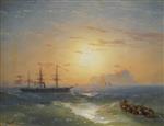 Ivan Aivazovsky  - Bilder Gemälde - The Departure from Ischia