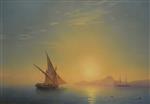 Ivan Aivazovsky  - Bilder Gemälde - The Island of Ischia at Sunset
