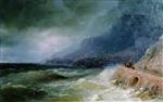 Ivan Aivazovsky  - Bilder Gemälde - The Surf, Crimean Coast