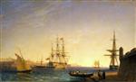 Ivan Aivazovsky  - Bilder Gemälde - Valletta Harbour