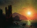 Ivan Aivazovsky  - Bilder Gemälde - View of Mount Ayu Dag, Crimea