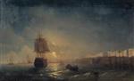 Ivan Aivazovsky  - Bilder Gemälde - View of Odessa by Moonlight