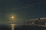 Ivan Aivazovsky  - Bilder Gemälde - View of Odessa on a Moonlit Night
