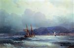 Ivan Aivazovsky  - Bilder Gemälde - View of Trabzon from the Sea