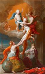 Pompeo Girolamo Batoni - Bilder Gemälde - Allegory of the Death of the Two Sons of Ferdinand IV di Borbone