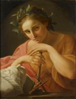 Pompeo Girolamo Batoni - Bilder Gemälde - An Allegory of Sculpture