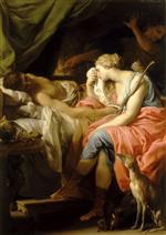 Pompeo Girolamo Batoni - paintings - Atalanta Crying over the Body of Meleager