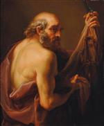 Pompeo Girolamo Batoni - Bilder Gemälde - God and the Twelve Apostles - Saint Bartholomew