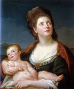 Pompeo Girolamo Batoni  - Bilder Gemälde - Portrait of Mary, Duchess of Gloucester with her Son William Frederick
