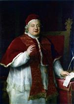 Pompeo Girolamo Batoni  - Bilder Gemälde - Portrait of Pope Clement XIII Rezzonico