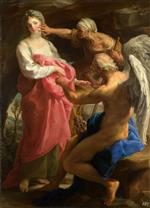 Pompeo Girolamo Batoni  - Bilder Gemälde - Time Orders Old Age to Destroy Beauty