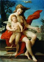 Pompeo Girolamo Batoni  - Bilder Gemälde - Venus and Cupid
