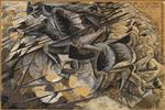 Umberto Boccioni - Bilder Gemälde - Charge Lancers