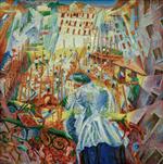 Umberto Boccioni - Bilder Gemälde - Die Straße dringt ins Haus