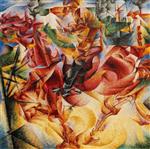 Umberto Boccioni - Bilder Gemälde - Elastizität