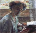 Umberto Boccioni  - Bilder Gemälde - Portrait of a Young Woman