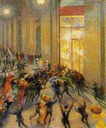 Umberto Boccioni  - Bilder Gemälde - Riot in the Galleria