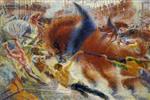 Umberto Boccioni  - Bilder Gemälde - The City Rises