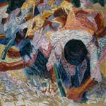Umberto Boccioni  - Bilder Gemälde - The Street Pavers
