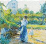 Umberto Boccioni  - Bilder Gemälde - Woman in the Garden