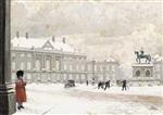 Paul Gustave Fischer - Bilder Gemälde - Amalienborg Palace in Winter, Copenhagen
