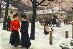 Paul Gustave Fischer - Bilder Gemälde - At Frederiksberg Rundel