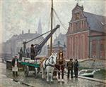 Paul Gustave Fischer - Bilder Gemälde - At Holmens Kirke Copenhagen