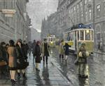 Paul Gustave Fischer - Bilder Gemälde - Bredgade, Copenhagen