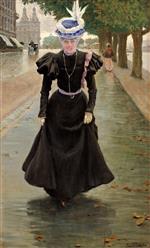 Paul Gustave Fischer  - Bilder Gemälde - Elegant Copenhagen Girl on Øster Søgade