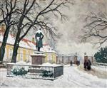 Paul Gustave Fischer  - Bilder Gemälde - Entrance to Frederiksberg Have Copenhagen