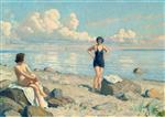 Paul Gustave Fischer  - Bilder Gemälde - On the Beach