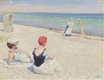 Paul Gustave Fischer  - Bilder Gemälde - On the Beach, Falsterbro