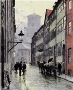 Paul Gustave Fischer  - Bilder Gemälde - Store Kannikestræde Copenhagen