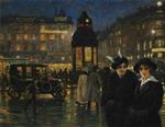 Paul Gustave Fischer  - Bilder Gemälde - Street life at Rådhuspladsen Copenhagen