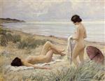 Paul Gustave Fischer  - Bilder Gemälde - Summer On The Beach