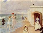 Paul Gustave Fischer  - Bilder Gemälde - The Day at the Beach