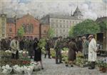 Paul Gustave Fischer  - Bilder Gemälde - The Flower Market