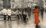 Paul Gustave Fischer  - Bilder Gemälde - The Lady in Red