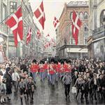 Paul Gustave Fischer  - Bilder Gemälde - The Royal Guards at Østergade Copenhagen
